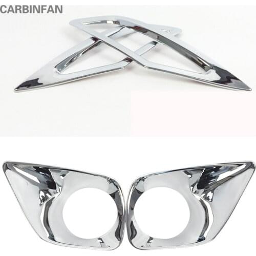 Fog lamp Car exterior accessories ABS Chrome Front Fog Light lamp cover Trim For Toyota RAV4 RAV 4 2013 2014 2015 P120
