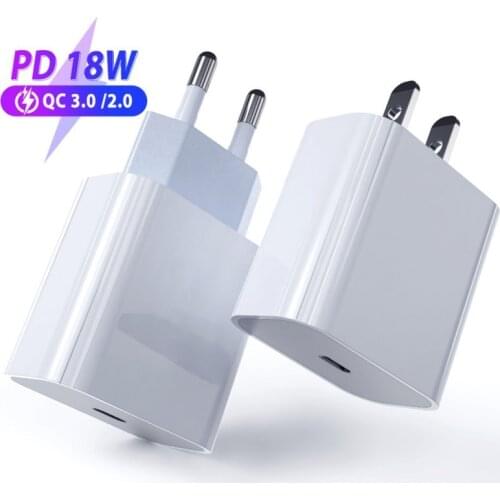 USB C 20W Power Type-C Wall Fast Charger for iPhone 12 11 Pro Max X XS MacBook Air iPad Pro 2018 Samsung S30 S20 S21 Note 20 10