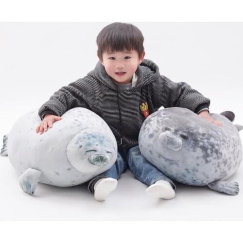 20-80cm Cute Sea Lion Plush Toy Soft Marine Animal Seal Stuffed Doll for Kid Sleep Pillow cushionrealistic image creative gift