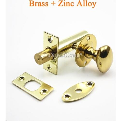 Brand New 2PCS/LOT Invisible Door Lock Pipe Well Lock Copper Lock Core Fire Proof Door Lock with Key Gold/Chrome