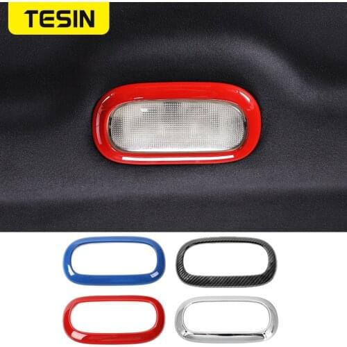 TESIN Car Rear Reading Light Lamp Decor Cover Frame Stickers For Dodge Nitro For Jeep Liberty 2007-2012 Car Interior Accessories