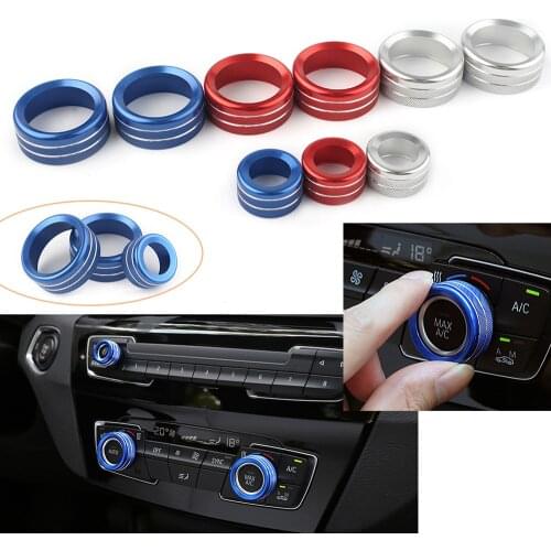 Universal Audio Air Conditioning Switch Control Knobs Trim Ring Cover For BMW 1 2 3 4 5 6 7 Series GT X1 X3 X4 X5 X6 13-18