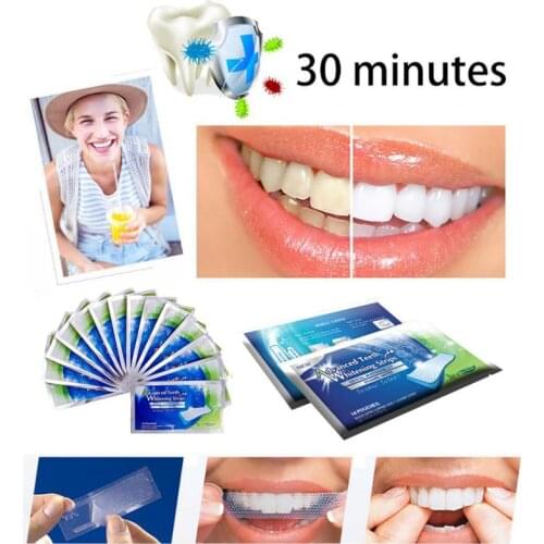 In Stock ! 80Pcs/40Pairs White Dental Teeth Whitening Strips Blanqueador Dental Removal Oral Hygiene Clean Whitening Strips