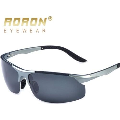 AORON Polarized Sunglasses Fashion Design TR90 Lightweight Mens Goggle UV400 Glasses Leisure Googles Night Vision
