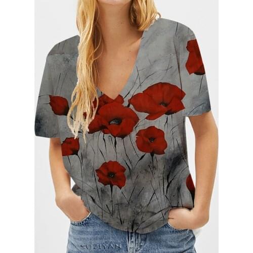 Tops Women 2021summer Butterfly Printed Woment Shirt Short Sleeve Female Street Casual Loose Oversize Ladies Tops Plus Size 5xl