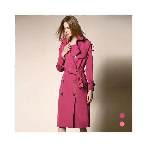 Womens 2020 Winter Trench Coats Solid Double Breasted Windbreaker Female Spring Autumn Long Overcoat LX1557