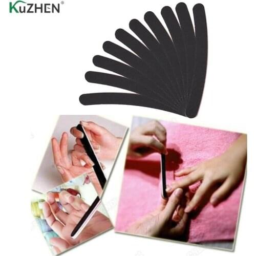 1pc Professional Nail Files Sandpaper Buffers Slim Crescent Grit Artificial Nail Tips Tools Disposable Cuticle Remover Callus