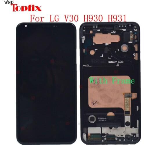 100% Tested Working For 6.0" LG V30 LCD H930 LCD Touch Screen Digitizer Assembly For LG V30 LCD VS996 LS998U 1440x2880 Free Ship