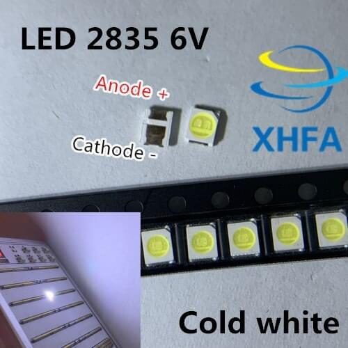 100pcs Original UNI LED 3528 2835 1210 Light Beads High Power 1W 6V Cool white For LED LCD TV Backlight Applicatio