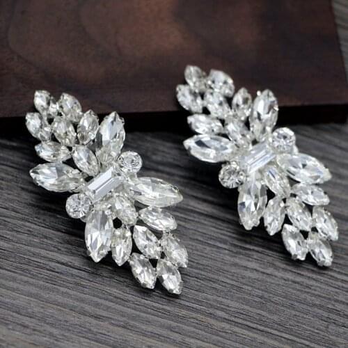 2pcs Shoe Clip Wedding Shoes High Heel Women Bride Decoration Rhinestone Shiny Decorative Clips Charm Buckle