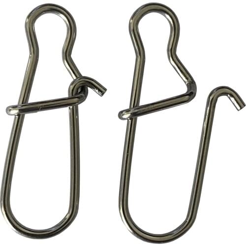 20pcs-100pcs strong Stainless Steel Fishing Connector Fast Clip Lock Snap Swivel Solid Rings Safety Snaps Fishing Hook Tool Snap