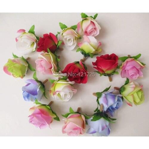 20pieces small rose flowers artificial flowers head brooch festival home wedding decoration flower silk flower