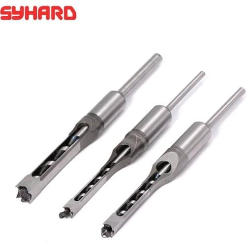 4pcs/lot Square Auger Square Punch Taper Tool Of Woodworking Diameter 1/4" 3/8" 5/16" 1/4" 5/8" 3/4" 1