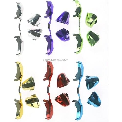 50sets/lot Chrome Plated LB RB Bumper Trigger Buttons for XBOX ONE Elite Model Controlle LB RB LT RT Buttons
