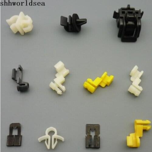Shhworldesa 500pcs car fasteners routing clips hood prop rod clip for honda for toyota for mazda