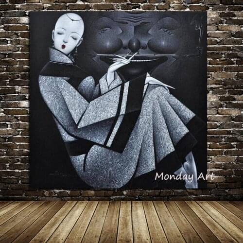 Abstract Painting Modern Decor100% Hand Painted Modern A solemn nun Oil Painting Wall Art Picture Canvas Paintings Home Decor