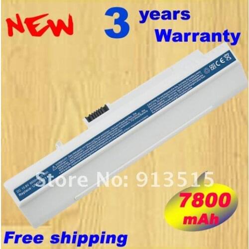 7800MAH battery for Acer Aspire One 8.9'' ZG5 KAV10 KAV60 A110 A150 10.1" D150 D250 P531H EM250 Gateway LT 11.6" .White