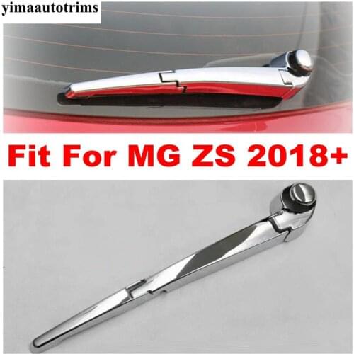 Chrome ABS Accessories Fit For MG ZS 2018 - 2020 Rear Windshield Window Windscreen Rain Wiper Cover Trim Exterior Refit Kit