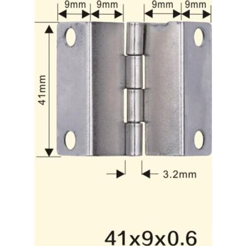Freeshipping 41*9*0.6mm Iron Metal Hinge Sewing Machine Folding Table Furniture Flip Tray Hinges Big Door Hinges