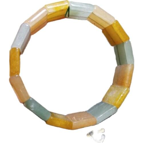Natural crystal Dongling jade jade slice Bracelet elastic string