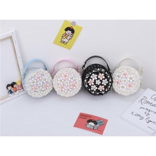 KEAIYOUHUO Children Dress Accessories Baby Girls Cute Fashion Style Flowers Cute Bags Children Floral Appliques Crossbody Bags