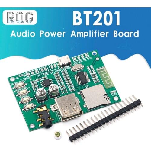 BT201 Dual Mode 5.0 Bluetooth Lossless Audio Power Amplifier Board Module Tf Card U Disk Ble Spp Serial Port Transparent Trans