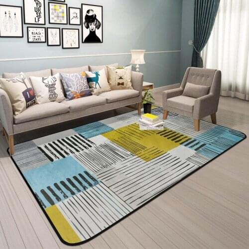 Europe vogue geometric striped carpet for livingroo tea table bedroom big carpet rectangle bed blanket sofa soft rug tapetes