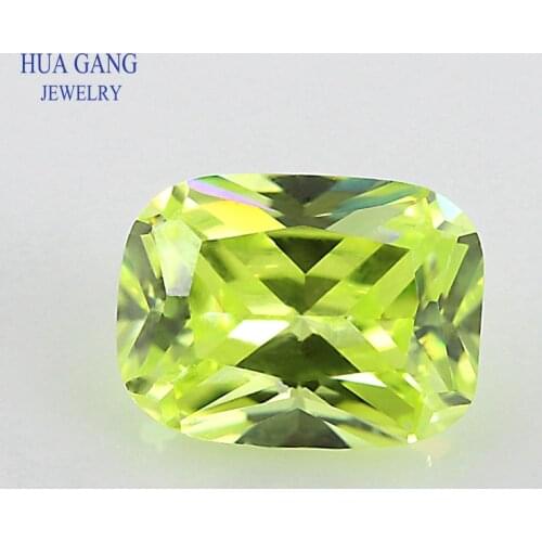 5A Apple Green Baguette Shape Cut CZ Stone Synthetic Gems Cubic Zirconia For Jewelry Size 4x6~6x8 Free Shipping