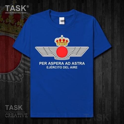 Air Force Kingdom of Spain Espana ESP Short sleeve new Tops t shirt summer Fashion country cotton Army Tactical Military 01