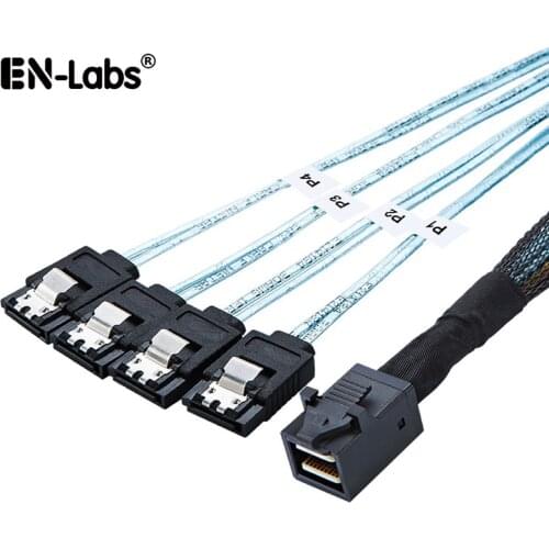 HD Mini SAS 12G SFF-8643 to SATA Cable Adapter,Internal SFF 8643 Motherboard Controller to 4 SATA Hard Drive Converter