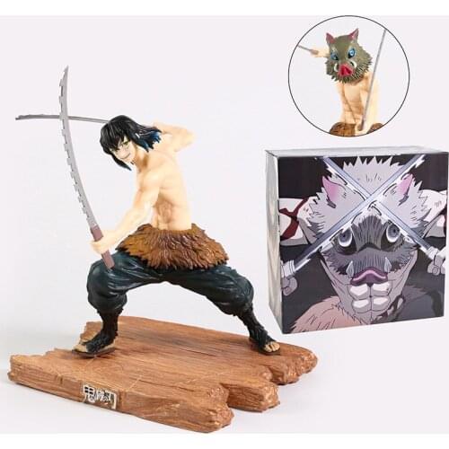 Demon Slayer Hashibira Inosuke Battle Ver PVC Model Doll Toy Colletible Figurals