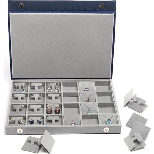 Creative flip dustproof jewelry box ring disc necklace bracelet jewelry display tray jewelry storage box can be customized