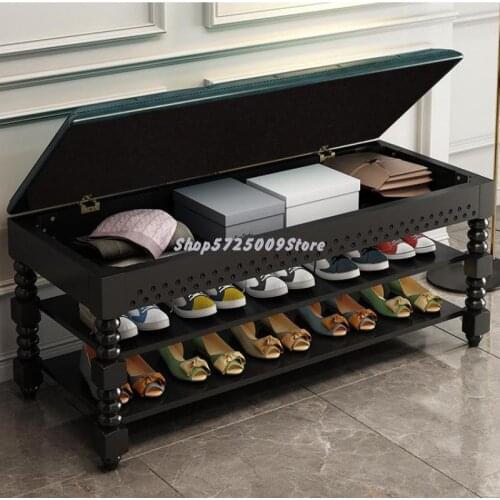Multifunctional Storage Shoe Changing Stool Shoe Cabinet Store At Home Door Shoe Wearing Stool Creative Entry Can Sit Bench Sofa