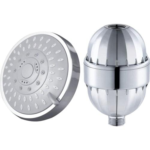 High Pressure Showerhead and Filter Set 15 Stage Shower Filter,for Hard Water Removes Chlorine