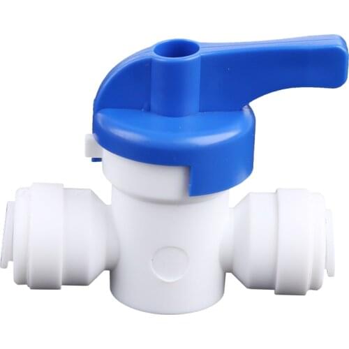 M7DF RO Water Reverse Osmosis 1/4'' Inline New Ball Valve Quick Connect Shut off