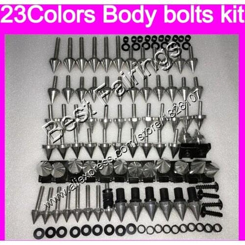 Fairing bolts full screw kit For KAWASAKI Bodys ZX6R 03 04 05 06 ZX-6R 6 R ZX 6R 2003 2004 2005 2006 Complete Body screws Nuts