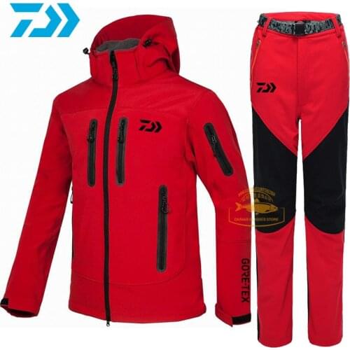 Daiwa Autumn Winter Fishing Suit for Fishing Clothing Men Fishing Clothes Keep Warm Fishing Jacket Men Fishing Pants Waterproof