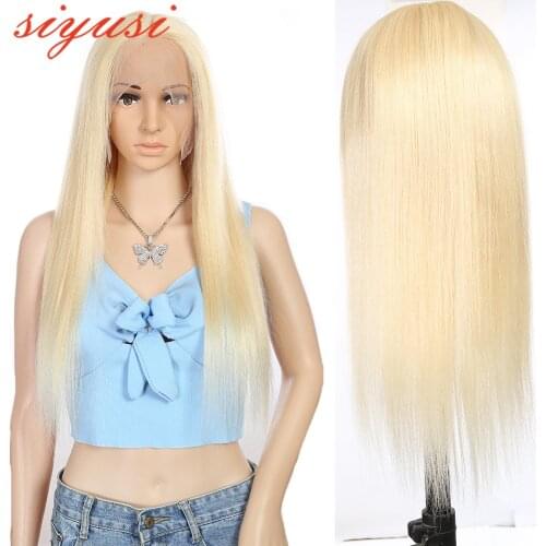 Brazilian Hair Wigs For Women Human Hair Honey Blonde Straight Lace Frontal Wig Siyusi 13X4*1 Colored 613 Remy Wigs