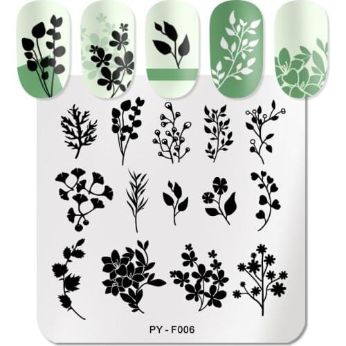 PICT YOU Natural Plants Lavender Nail Stamping Plates Flowers Patterns Nail Art Image Stamp Templates Stencil Accessories Tools