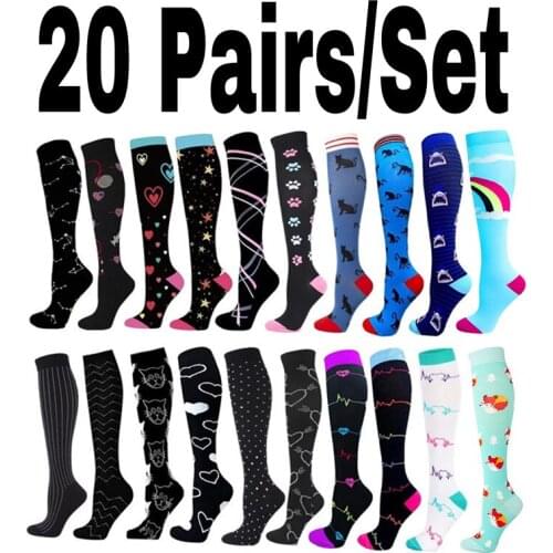 Dropshipping Compression Stockings Men Women Knee Stockings For Atheletic Graduated Nurse Varicose Veins Socks Football Running