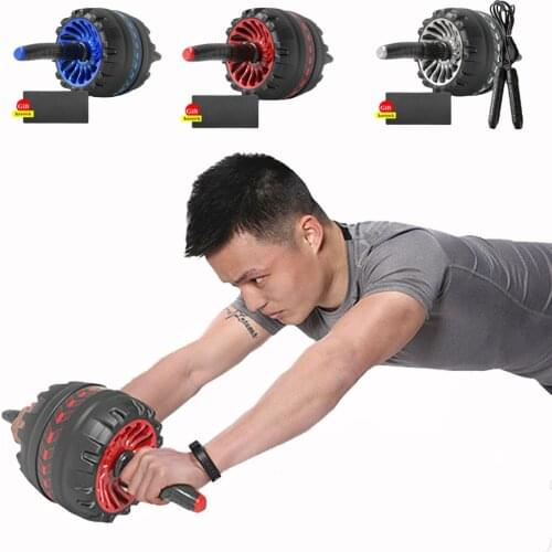 Fitness AB Roller with Mat Spring Rebound Home Gym Equipment for Muscle Exercise Wide Power ABS Wheel Abdominal Muscle Trainer