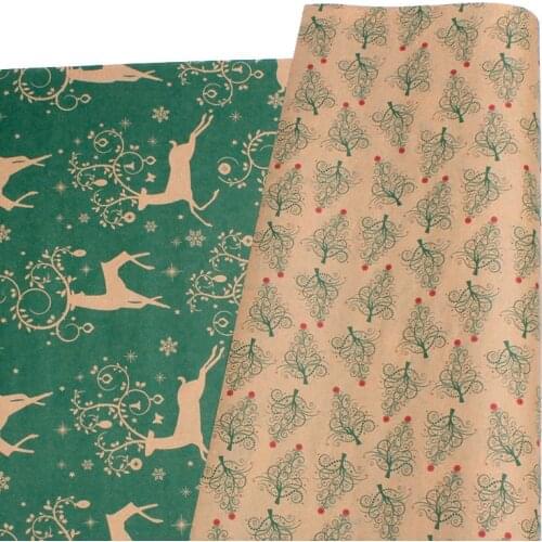 50*70cm Christmas Wrapping Paper Christmas Wedding Green Decoration Gift Wrap Artware Packing Paper Vellum Paper Origami Paper