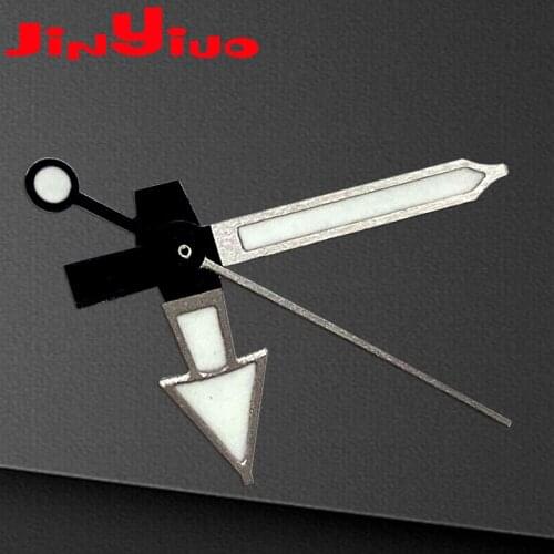 Silver watch hands High Quality green super luminous hands fit NH35 NH36 movement wristwatch needles replacement Repair