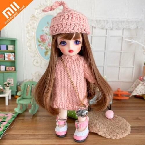 Xiaomi 16cm BJD Doll 12 Movable Joints Change Makeup Doll Princess Dress Daily Casual Accessories Skirt Toys for Girls DIY Gift