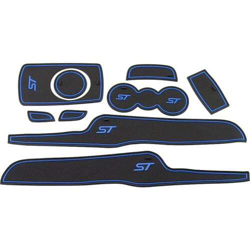 Silicone Car Door Groove Mat Anti Slip Door Mats for Ford Fiesta 2009 2010 2011 2012 2013 2014 2015 Accessories