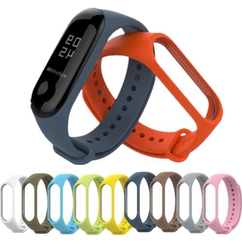 Silicone wrist strap For xiaomi mi band 4 3 accessories bracelet mi band 4 3 Strap Strap for Xiaomi Mi Band4 3 Sport Strap watch