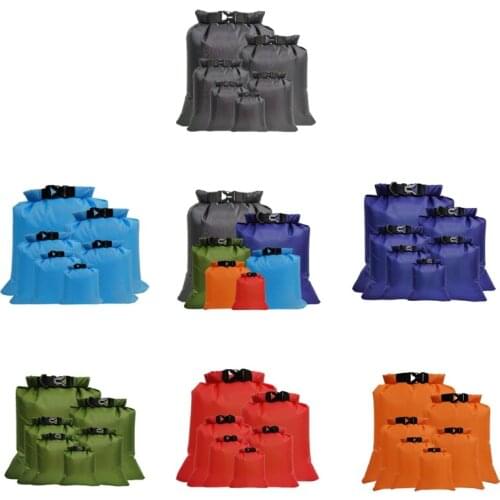 N58B 6 Pcs Outdoor Portable Waterproof Dry Bag Camping Hiking Canoe Floating Boating Ultralight Backpack Storage Pouch