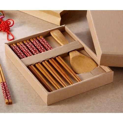 Cherry pattern, bamboo chopsticks set , Wood chopsticks set, environmental protection tableware, Natural Pauzinhos, A mesa