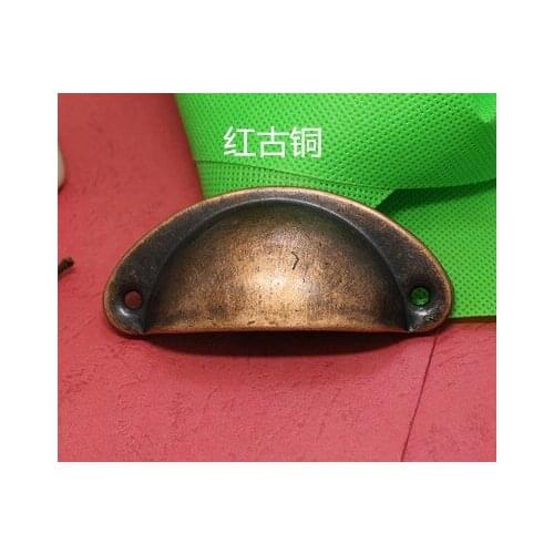 Medicine DRAWER PULL cabinet handle drawer handle shells handle iron round handle restoring ancient ways red copper color