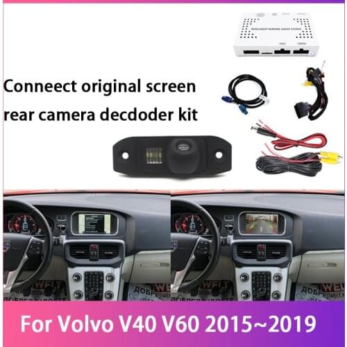 Rear Camera For Volvo V40 V60 2015~2019 Interface Original Screen Display Upgrade Auto Backup Parking Camera HD Decoder Module
